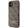 Guess GUHCN61P4SNW iPhone 11 barna/barna keménytok 4G Stripe tok thumbnail