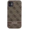 Guess GUHCN61P4SNW iPhone 11 barna/barna keménytok 4G Stripe tok thumbnail