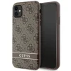 Guess GUHCN61P4SNW iPhone 11 barna/barna keménytok 4G Stripe tok thumbnail