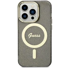 Guess GUHMN61HCMCGK iPhone 11 fekete/fekete keménytok Glitter Gold MagSafe tok