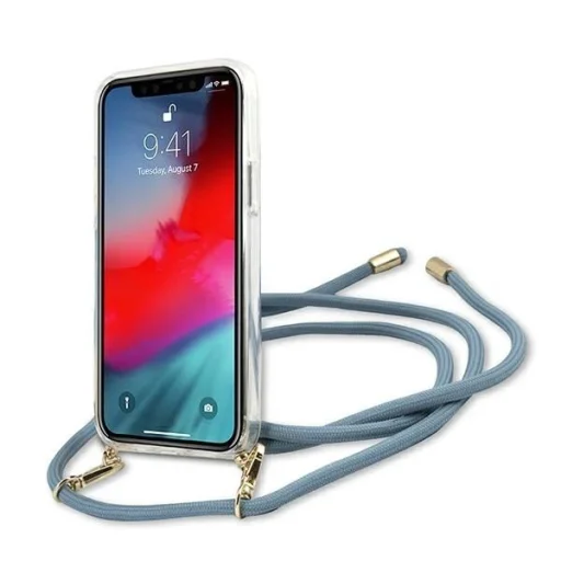 Guess GUHCP12SCRTVSBL iPhone 12 mini 5.4" kék/kék kemény tok Script Vintage tok - 4