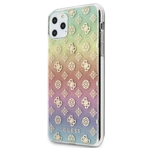 Guess GUHCN65PEOML iPhone 11 Pro Max multicolor kemény tok Iridescent 4G Peony tok - 2