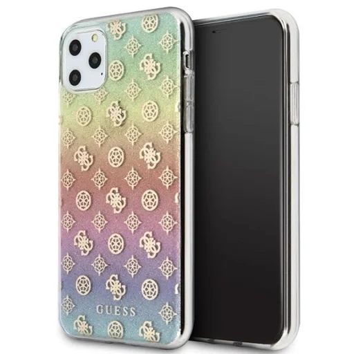 Guess GUHCN65PEOML iPhone 11 Pro Max multicolor kemény tok Iridescent 4G Peony tok - 1