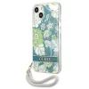 Guess GUHCP13MHFLSN iPhone 13 6.1" zöld/zöld keménytok Flower Strap tok thumbnail