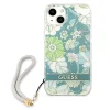 Guess GUHCP13MHFLSN iPhone 13 6.1" zöld/zöld keménytok Flower Strap tok thumbnail