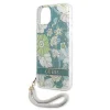 Guess GUHCP13MHFLSN iPhone 13 6.1" zöld/zöld keménytok Flower Strap tok thumbnail