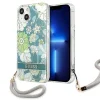 Guess GUHCP13MHFLSN iPhone 13 6.1" zöld/zöld keménytok Flower Strap tok thumbnail
