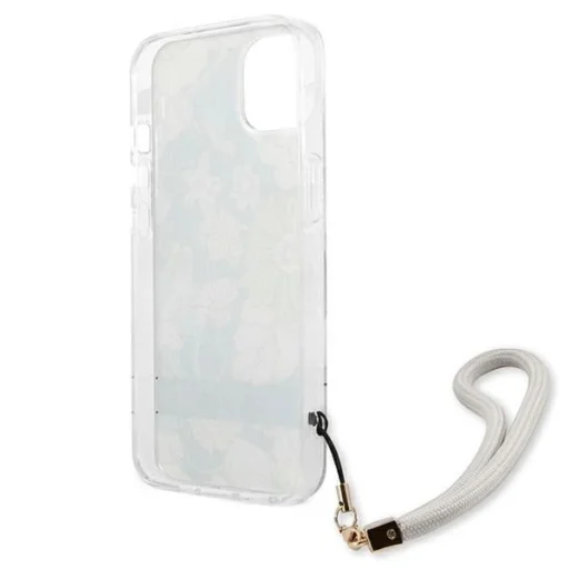 Guess GUHCP13MHFLSN iPhone 13 6.1" zöld/zöld keménytok Flower Strap tok - 7