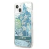 Guess GUHCP13SLFLSN iPhone 13 mini 5.4" zöld/zöld keménytok Flower Liquid Glitter tok thumbnail