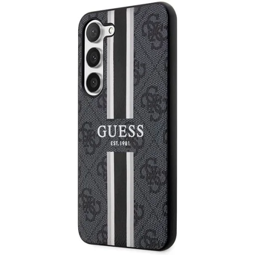 Guess GUHCS23SP4RPSK Samsung Galaxy S23 tok - fekete/fekete kemény tok 4G Printed Stripe - 2