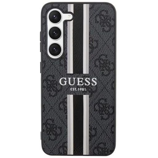 Guess GUHCS23SP4RPSK Samsung Galaxy S23 tok - fekete/fekete kemény tok 4G Printed Stripe - 3