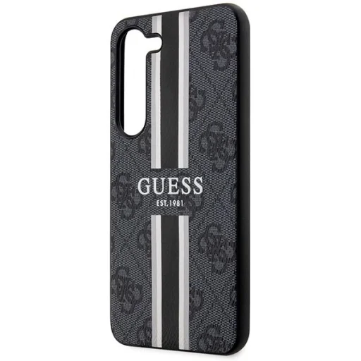 Guess GUHCS23SP4RPSK Samsung Galaxy S23 tok - fekete/fekete kemény tok 4G Printed Stripe - 6