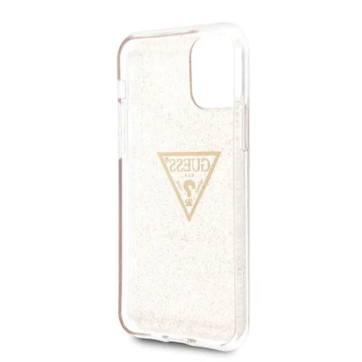 Guess GUHCN58SGTLGO iPhone 11 Pro arany/arany keménytok Glitter Triangle tok - 4