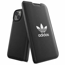 Adidas OR Booklet fliptok BASIC iPhone 14 6.1" fekete/fekete fehér 50181