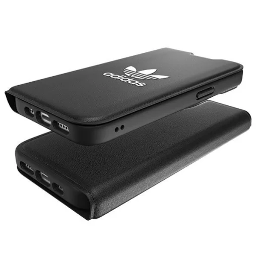 Adidas OR Booklet fliptok BASIC iPhone 14 6.1" fekete/fekete fehér 50181 - 6