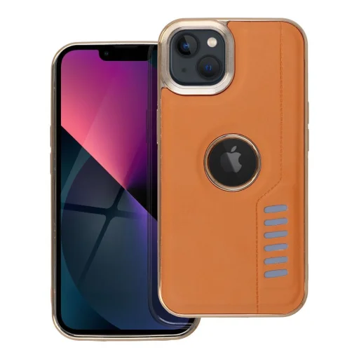 MILANO tok IPHONE 13-hoz, barna tok - 1