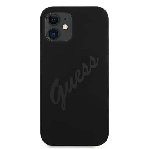 Guess GUHCP12SLSVSBK iPhone 12 mini 5.4" fekete/fekete Script Vintage kemény tok - 3