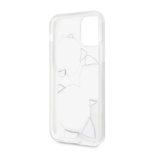 Guess GUHCN58ROSTRT iPhone 11 Pro átlátszó keménytok Virág Vágy Rózsaszín és Fehér Rózsa tok - 4