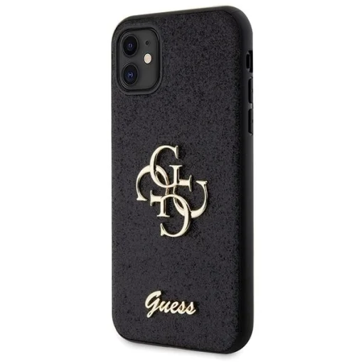 Guess GUHCN61HG4SGK tok iPhone 11  - fekete Glitter Script Big 4G tok - 2
