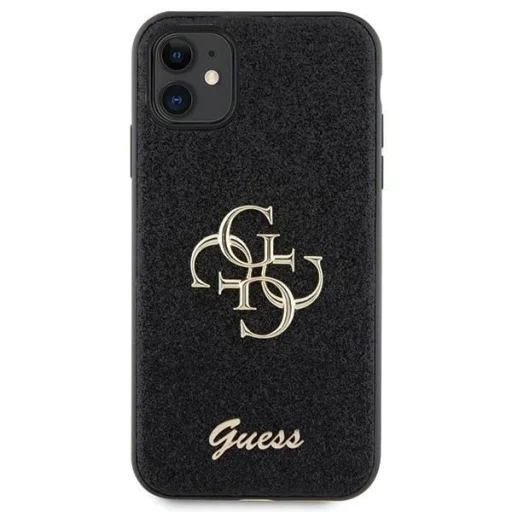 Guess GUHCN61HG4SGK tok iPhone 11  - fekete Glitter Script Big 4G tok - 3