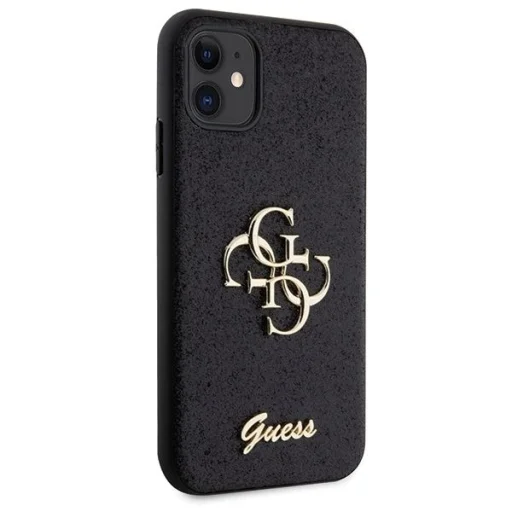 Guess GUHCN61HG4SGK tok iPhone 11  - fekete Glitter Script Big 4G tok - 4