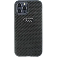  iPhone 12/12 Pro 6.1" fekete/fekete Audi Carbon Fiber keménytok AU-TPUPCIP12P-R8/D2-BK tok