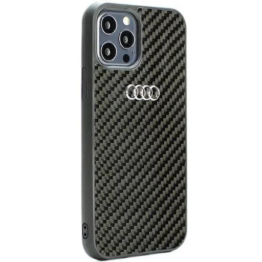  iPhone 12/12 Pro 6.1" fekete/fekete Audi Carbon Fiber keménytok AU-TPUPCIP12P-R8/D2-BK tok - 2
