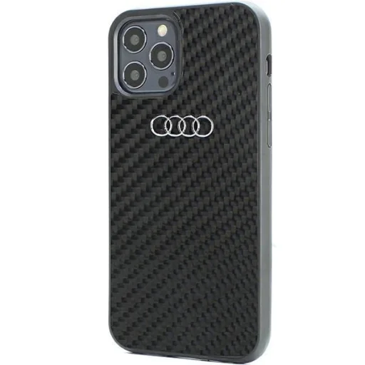  iPhone 12/12 Pro 6.1" fekete/fekete Audi Carbon Fiber keménytok AU-TPUPCIP12P-R8/D2-BK tok - 3
