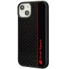  Apple iPhone 14 6.1" Fekete/Fekete Audi Carbon Fiber Stripe keménytok AUS-TPUPCIP14-R8/D1-BK tok thumbnail