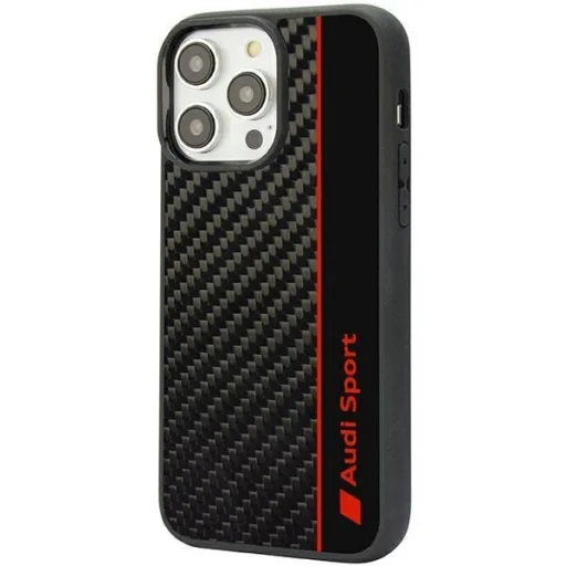  iPhone 14 Pro Max 6.7" fekete/fekete Audi Carbon Fiber Stripe kemény tok - 2