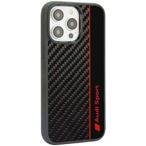  iPhone 14 Pro Max 6.7" fekete/fekete Audi Carbon Fiber Stripe kemény tok - 3