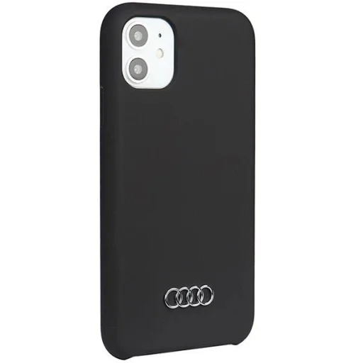  iPhone 11 Fekete/Fekete Audi 6.1" szilikon tok keménytok AU-LSRIP11-Q3/D1-BK - 2