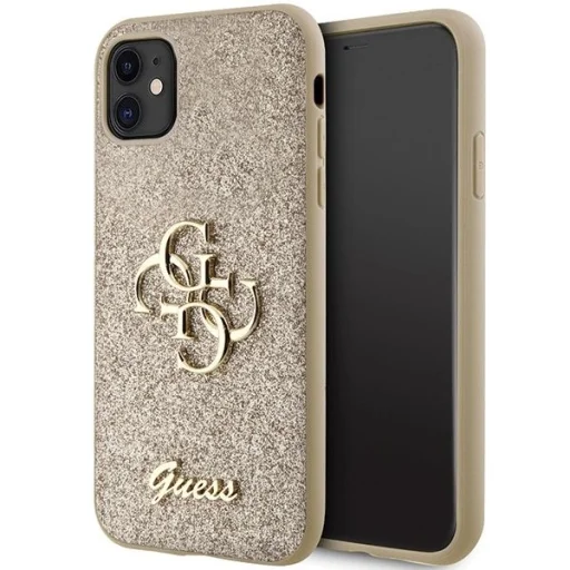 Guess GUHCN61HG4SGD tok iPhone 11 / Xr - arany Glitter Script Big 4G tok - 1