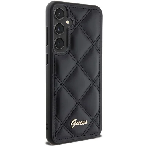 Guess GUHCS23FEPSQSQSK S23 FE S711 fekete/fekete kemény tok Quilted Metal Logo tok - 4