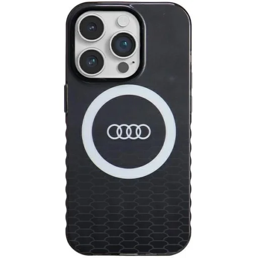  iPhone 14 Pro fekete Audi IML Big Logo MagSafe tok - 1