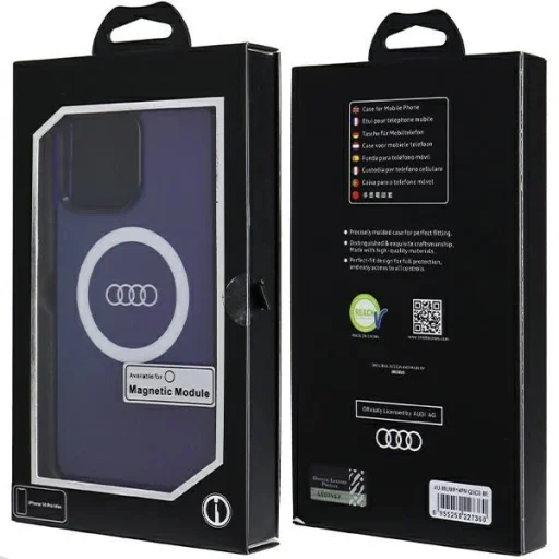  iPhone 14 Pro Max kék Audi IML Big Logo MagSafe tok - 7