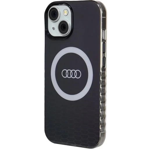  iPhone 15 Fekete Audi IML Big Logo MagSafe tok - 2
