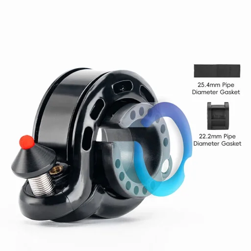 Rockbros 34210028001 Q-alakú biciklicsengő - fekete - 4