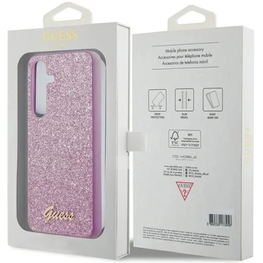 Guess Glitter Script tok Samsung Galaxy S24 Plus - lila - 8