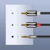 Ugreen AV116 10591 audio mini jack kábel 3.5 mm (apa) / 2RCA (apa) 5m - fekete thumbnail