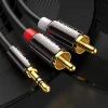Ugreen AV116 10591 audio mini jack kábel 3.5 mm (apa) / 2RCA (apa) 5m - fekete thumbnail