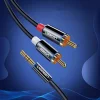 Ugreen AV116 10591 audio mini jack kábel 3.5 mm (apa) / 2RCA (apa) 5m - fekete thumbnail