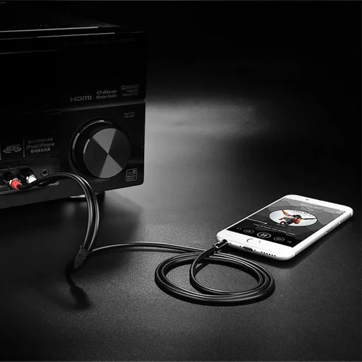 Ugreen AV116 10591 audio mini jack kábel 3.5 mm (apa) / 2RCA (apa) 5m - fekete - 7