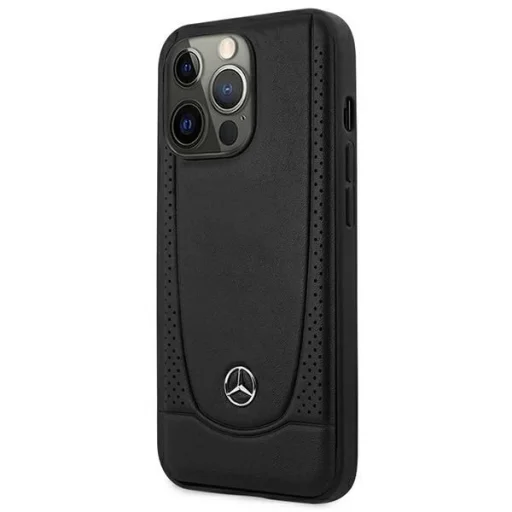 Mercedes MEHCP15XARMBK iPhone 15 Pro Max 6.7" fekete/fekete keménytok bőr Urban tok - 2