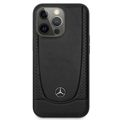Mercedes MEHCP15XARMBK iPhone 15 Pro Max 6.7" fekete/fekete keménytok bőr Urban tok - 3