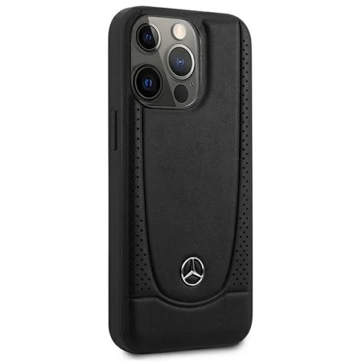Mercedes MEHCP15XARMBK iPhone 15 Pro Max 6.7" fekete/fekete keménytok bőr Urban tok - 4