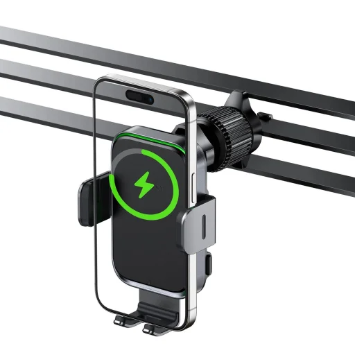 Acefast D17 autós telefontartó induktív töltővel - fekete - 4