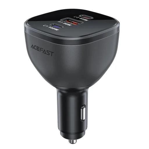 Acefast B14 autós töltő 165W 2x USB-C 1x USB-A - fekete - 1