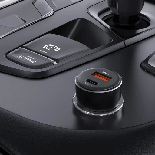 Acefast B12 autós töltő 60W USB-A / USB-C - fekete - 6