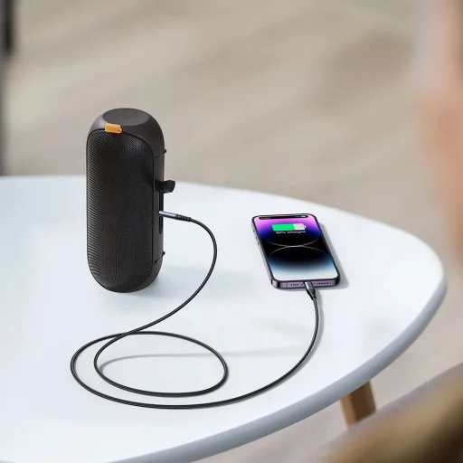 Joyroom Audio Transfer Series SY-A06 mini jack 3.5 mm / Lightning kábel 1,2 m - fekete - 7